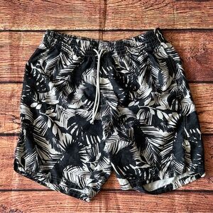 Old Navy Men's Palm Leaf Tropical Print‎ Swim Trunks Shorts Size Medium